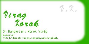 virag korok business card